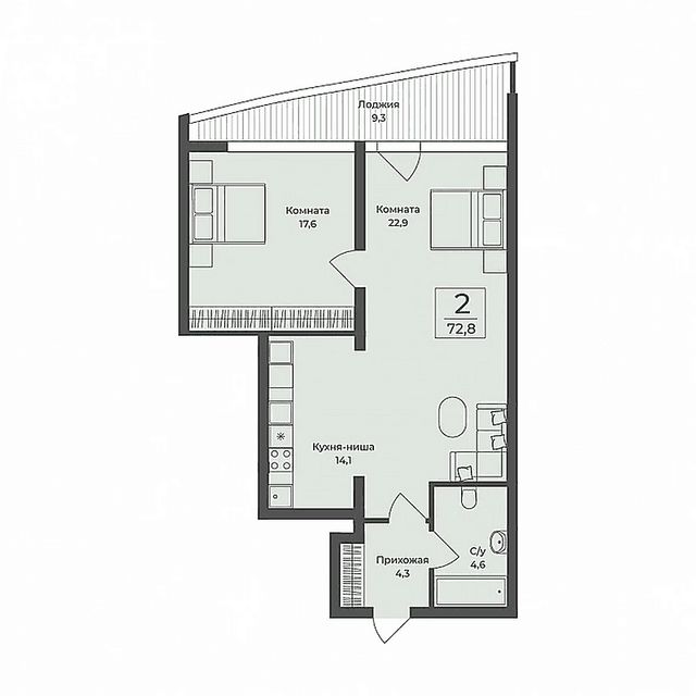 2-комнатная — Romanov Residence Ялта